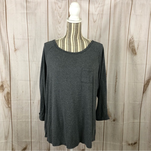 3/$18 Hanes Long Sleeve Pocket Tee - Picture 1 of 5